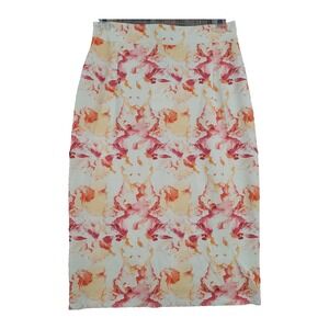 Chiara Boni Lumi Pencil Skirt Size 12 Summer Wind Print Jersey Made in Italy